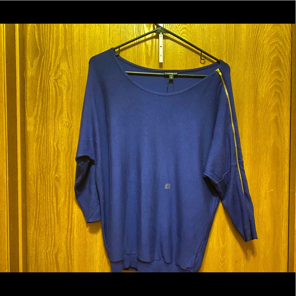 NWT Express Zipper Detail Dolman Sweater